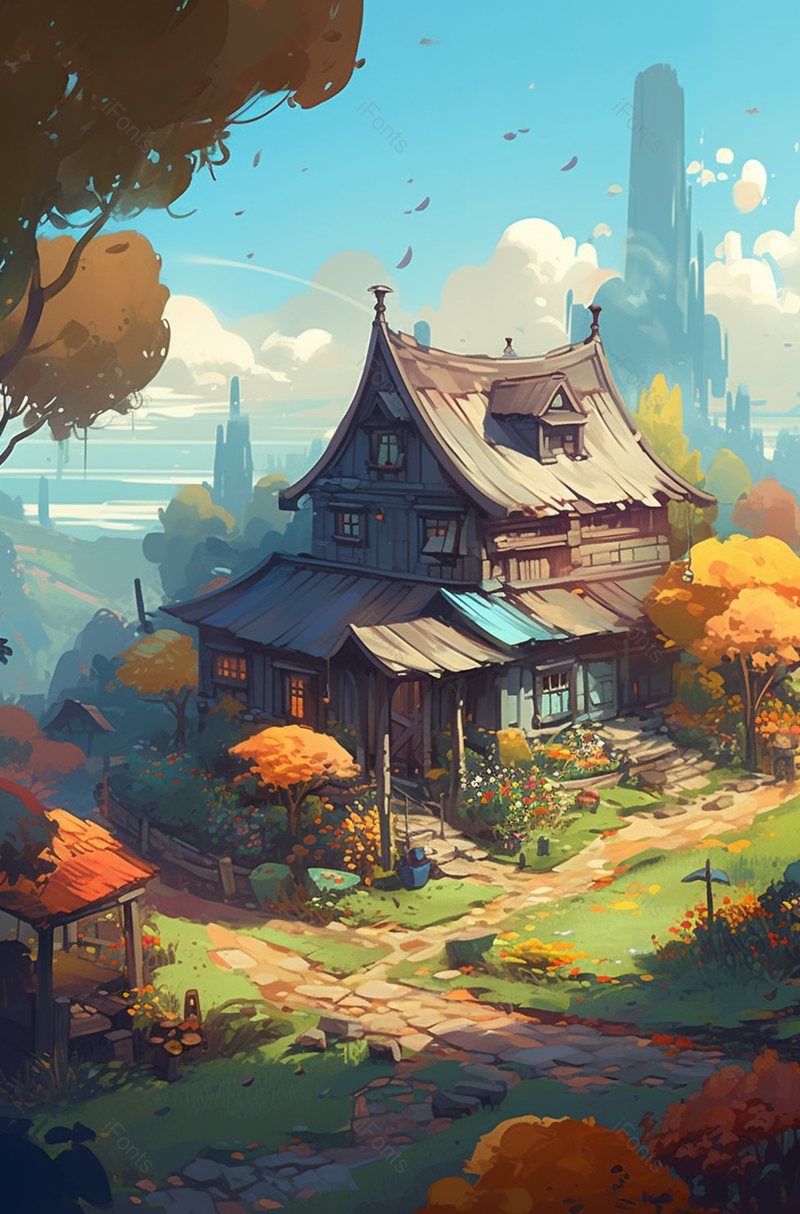 宁静享受群山中的房子,插画/手绘图,插画/手绘图库,插画/手绘图下载,插画/手绘